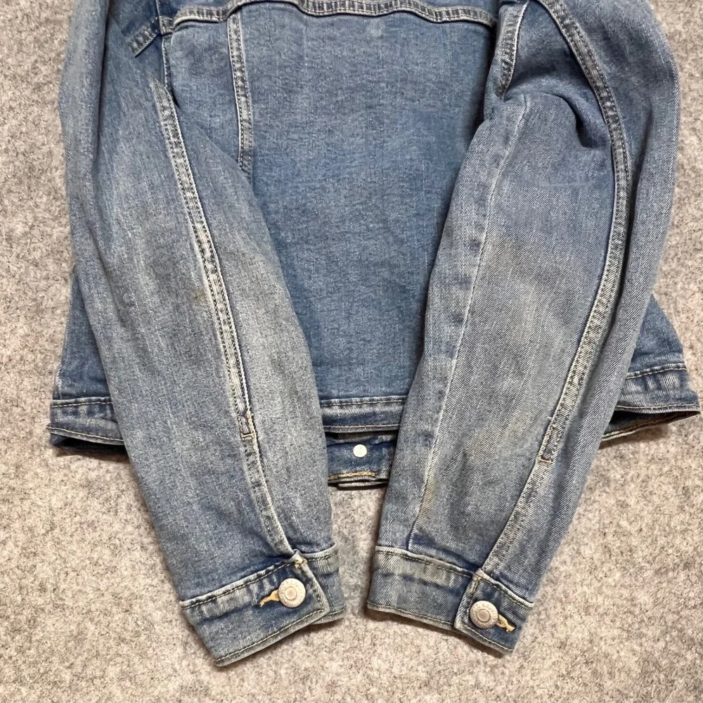 Old Navy Girls Denim Trucker Jacket Blue Medium Wash Youth Large 10-12
